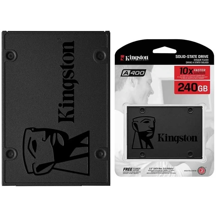 id.208 - SSD Kingston A400 240GB 2.5" SATA III | Tecnología 3D NAND | Alta Resistencia