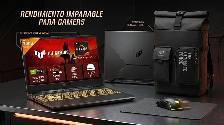 id.1812 - Laptop ASUS TUF Gaming A15 15.6" FHD 144Hz | AMD Ryzen 7 7435HS | 16GB RAM | 512GB SSD | RTX 3050 4GB