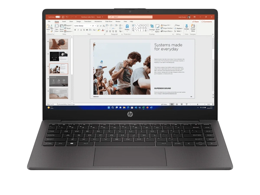 id.1794 - Laptop HP 245 G10 14.0" HD | AMD Ryzen 3 7330U | 8GB RAM | 512GB NVMe SSD | Wi-Fi 6 & BT 5.3 | Teclado Español - Plateado Ceniza Oscuro